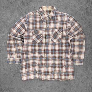 Vintage 1950s Plaid Flannel Button Up